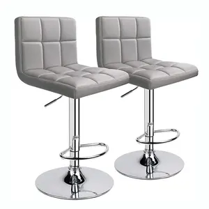 Sillas De Bar Commercial Used Design Leather Checkered Bar Chair Modern Nordic Chairs Swivel Bar Stool Chair