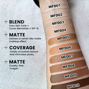 24 Giờ Chất Lượng Cao Bảo Hiểm Đầy Đủ Matte Châu Phi Mỹ Màu Nền Tảng Chất Lỏng Lâu Mặc Không Thấm Nước Làm Trắng Kem Trang Điểm - Product Image 3