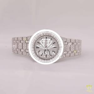 Reloj de Compromiso Elegante de Alta Demanda con Cristal de Moissanita, Caja de Acero Inoxidable, Unisex, Joyería Nupcial para Boda, Regalo en Oferta, Mecánico - Product Image 1