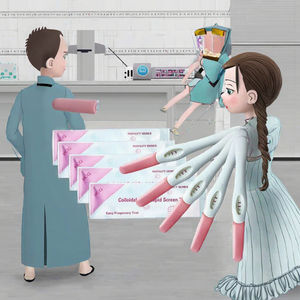 ชุดทดสอบการตั้งครรภ์ในปัสสาวะแผ่นทดสอบการตั้งครรภ์ที่รวดเร็วแผ่นทดสอบการตั้งครรภ์ความแม่นยำ99% แท่งทดสอบการตั้งครรภ์ที่ผลิตโดยพยาบาล - Product Image 4