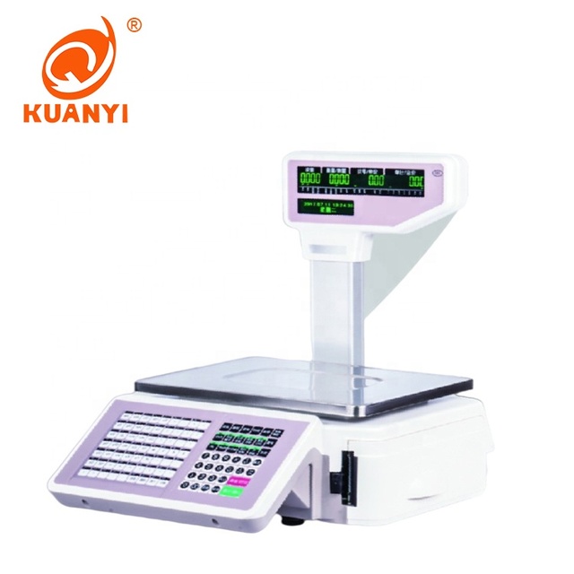 Electronic Weighing Scales for Supermarket Smart Weight Machine Bar Code Label Printing Scale