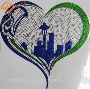 Chuyên Tùy Chỉnh Tiger Đội Bóng Đá Logo Bling Truyền Nhiệt Tinh Thể Sắt Trên Chuyển Hofix Rhinestone Chuyển Nhà Máy - Product Image 5