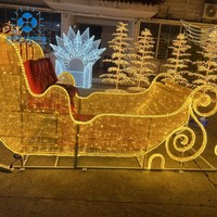 ANPU Lighting, motif lumineux géant de traîneau du Père Noël imperméable pour la place publique et les points photo