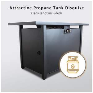 Table de foyer D0100HR7SQP 25 H X 42 L, rectangulaire moderne en acier Corten, pour décoration de jardin extérieur, autoportante, à bioéthanol - Product Image 5