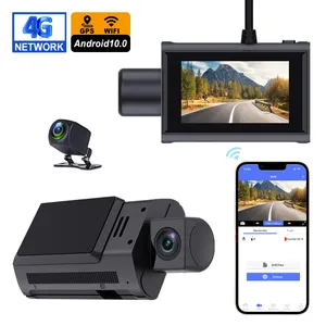 AOEDI D12 Tela de toque de 3 polegadas 4G LTE Dash Cam Android GPS ADAS DVR de lente dupla para Carro Android 10