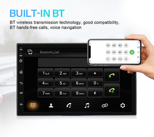 Chất Lượng Cao Đôi Din 7 Inch 1 + 16 Gam Màn Hình Cảm Ứng Xe Navigator Hệ Thống Đa Phương Tiện Best Music Player Android Car Video MTK8227 - Product Image 2