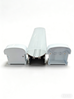Kit de boîtier de lampe LED étanche IP65 en aluminium pour parking avec couvercle blanc laiteux et accessoires 1,2 m