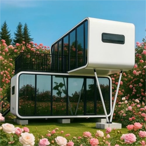 Casa Modular Moderna Estilo Apple Cabin |   Casa Prefabricada de Dos Pisos con Acristalamiento |   <span class=keywords><strong>Resort</strong></span> Móvil y Glamping Pod - Product Image 1