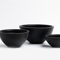 Pots de fleurs modernes en ciment D28-D55cm Beige Gris Blanc Noir pour la décoration intérieure et extérieure
