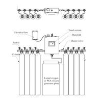 Systèmes de collecteurs manuels pour les systèmes de conduites de gaz hospitaliers, système de collecteur d'oxygène de qualité médicale ISO CE OEM ODM personnalisé