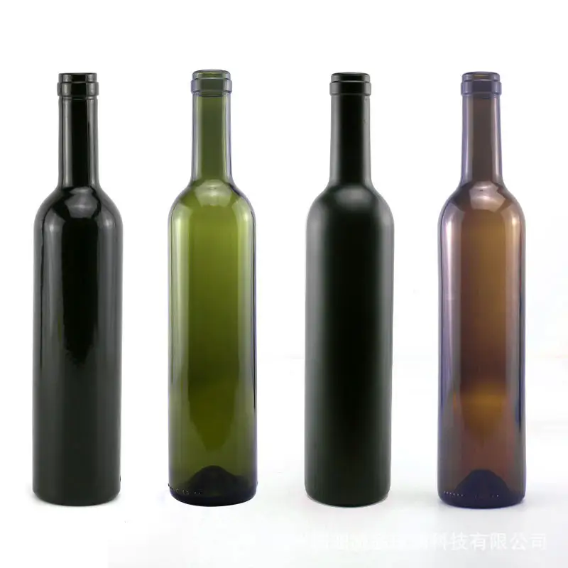 Bernsteingrüne leere Flasche für Tequila Gin Rotwein 750 ml Bordeaux-Glasflaschen