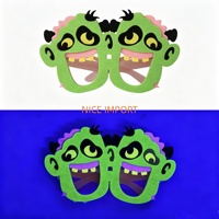 Lunettes de fête lumineuses style tête de zombie pour Halloween, décorations de nuit d'Halloween, couleurs néon, adaptées aux enfants