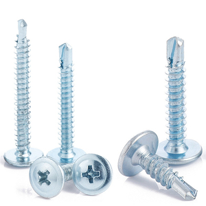 Paquete de 10 tornillos autorroscantes de acero inoxidable 304/410, métricos, azul-plateado, M4.2 M4.8, para chapa metálica - Product Image 3