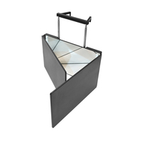 Meilleur produit auto-système de coupe de cheveux miroir noir miroir en verre véritable 360 miroir à 3 voies pour la coupe de cheveux