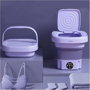 Lave-linge portable mini pliable électrique entièrement automatique pour sous-vêtements et chaussettes avec essorage 8L - Product Image 5