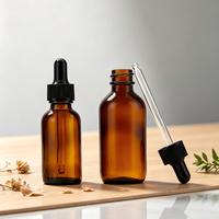 Flacon compte-gouttes en verre couleur thé pour huiles essentielles, cylindrique, opaque, pour concentrés liquides, avec design sérigraphié, idéal pour le voyage