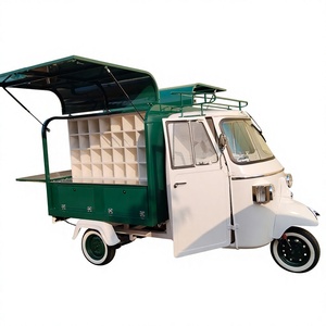 Chariot à Snacks Électrique Blanc et Vert, Tricycle à Trois Roues, Voiture de Restauration Mobile, Camion de Vente Ambulant, Chariot Alimentaire - Product Image 1