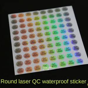Etiquetas de Papel Holográficas de 10 mm Resistentes al Agua con Certificación QC, Etiquetas de Seguridad con Garantía, a Prueba de Manipulación, Colores Degradados Atractivos, para Supermercados y Tiendas de Comestibles - Product Image 2