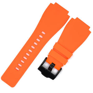 Correa de goma de acero impermeable de repuesto para hombre de lujo de alta calidad para relojes Bell Ross y <span class=keywords><strong>POLICE</strong></span> - Product Image 1