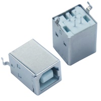 Conector Hembra USB 2.0 Tipo B Vertical DIP de 4 Pines