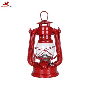 Lampe à pétrole vintage en verre grande capacité avec bouton de contrôle de la flamme, décoration rustique suspendue pour le camping, commande en gros mixte RTS - Product Image 1