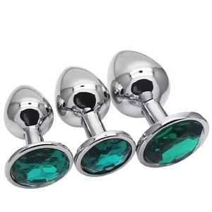 Ensemble de Plugs Anaux Portables en Acier Inoxydable Rond, Colorés, Taille Moyenne, pour Adultes, avec Pierres Précieuses, pour Femmes - Product Image 6