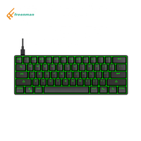 Keyboard Mekanik Mini Berkabel Baru, Promo Panas, 61 Tombol Gateron/Kailh, RGB Backlit, Ergonomis, Gaming, USB, Keyboard Desktop