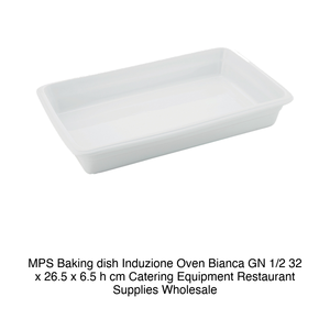 ถาดอบ MPS สำหรับเตาอบอินฟราเรด สีขาว GN 1/2 ขนาด 32 x 26.5 x 6.5 ซม. อุปกรณ์จัดเลี้ยง อุปกรณ์ร้านอาหาร ขายส่ง - Product Image 2