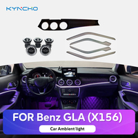 KYNCHO pour Benz GLA X156, éclairage ambiant LED 64 couleurs, lampe d'éclairage automobile, éclairage ambiant symphonique, éclairage ambiant automobile