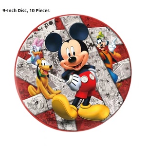 Kit de vaisselle jetable pour fête d'<span class=keywords><strong>anniversaire</strong></span>, thème <span class=keywords><strong>Mickey</strong></span> Mouse dessin animé noir et rouge, comprenant assiettes en papier, gobelets et nappe - Product Image 2