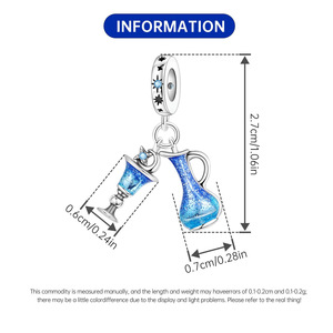 Original White Copper <b>Bead</b> <b>Bracelet</b> - DIY Blue Galaxy Cocktail Decorative Jewelry, Personalized Women's Jewelry - Product Image 3