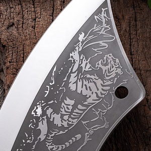 Couteau à découper de chef chinois avec gaine de couverture, couperet de cuisine à motif de tigre fait à la main de 7.5 pouces - Product Image 4