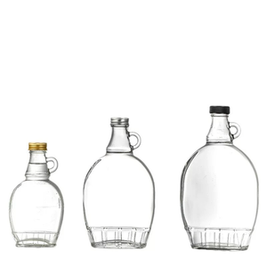Bouteille en verre transparente pour confiture de myrtilles, miel, sirop d'érable, sucre – Emballage vide en forme de cylindre avec bouchon à vis – Fournisseur d'usine - Product Image 6