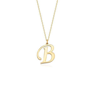 Collar con Colgante de Letras del Alfabeto Inglés Tridimensional, Acero Inoxidable, Personalizado, de la A a la Z, para Hombre y Mujer, Joyería Clásica con Letras - Product Image 1