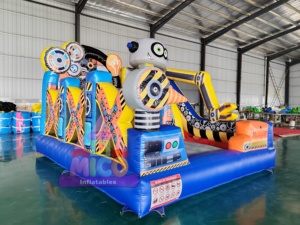 Château gonflable géant sur le thème des robots commerciaux avec toboggan pour événements et divertissements pour enfants - Product Image 2