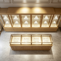 Maßgefertigte Luxus-Schmuckvitrine aus Edelstahl mit Sicherheitsglas und LED-Beleuchtung für Juweliergeschäfte und Einkaufszentren