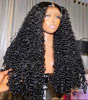 Perruque Lace Front en Cheveux Humains Bouclés Indiens, Qualité Supérieure, Sans Colle, Longue, Naturelle, Dentelle HD Transparente 9A pour Perruque Lace
