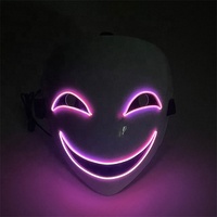Masque LED Tendance Lumineux Effrayant Néon pour Fête Cosplay Halloween avec Fil Lumineux