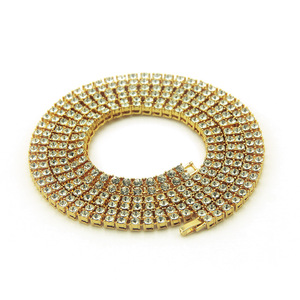 Chaîne double rangée Hip Hop, Collier long et complet, Bijou populaire, Collier Lijing de mode Tanjing - Product Image 2