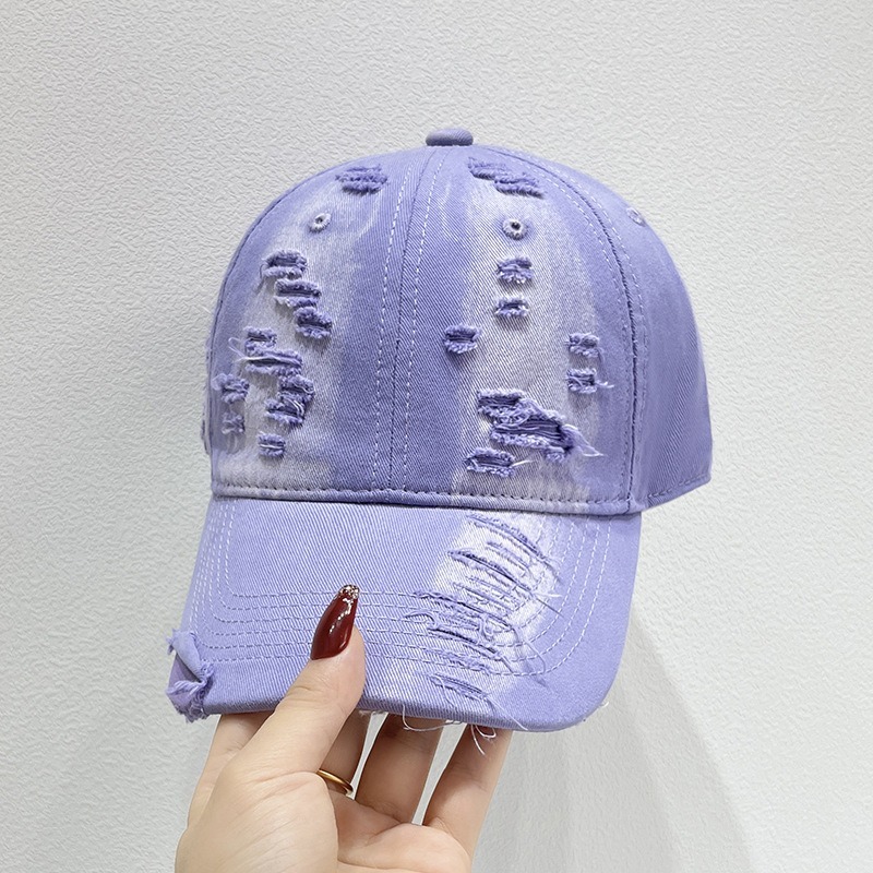 American Vintage Style Womens Baseball Cap Distressed Tie  display picture 2