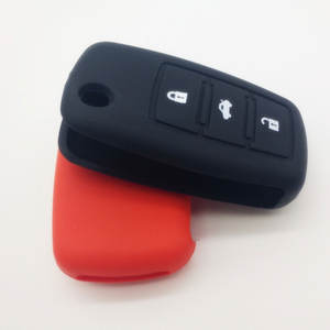 Housse de protection de clé de voiture en Silicone pour V W Golf Bora Jetta POLO GOLF Passat Skoda Octavia A5 Fabia <span class=keywords><strong>SEAT</strong></span> Ibiza <span class=keywords><strong>Leon</strong></span> - Product Image 3