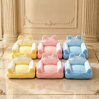 Lit pour chat en forme d'ours, esthétique moderne, toutes saisons, chaud et doux, canapé-lit pour animaux de compagnie, nid de luxe en peluche pour chien, literie pour animaux de compagnie en gros