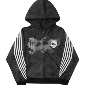 ODM Broderie Essentiels Hiver Vêtements d'hiver lourds à capuche pour hommes Pulls Fabricant de vêtements personnalisés - Product Image 3