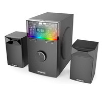 Bois 50W Haute Puissance Gros Son de Basse Maison Active Subwoofer Haut-Parleur