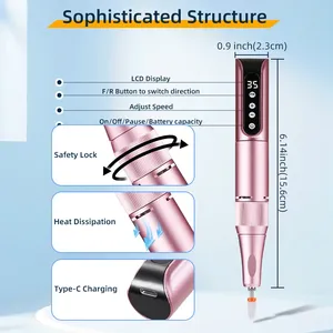 35000RPM Wireless Stainless Steel Nail <b>Drill</b> Pen USB Rechargeable Dual-End Nail File Polishing Salon Tool Portable Manicure - Product Image 6