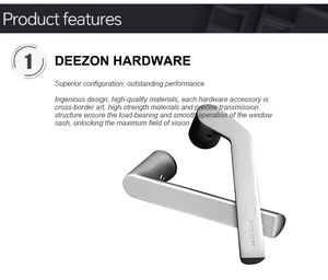 DEEZON Fenêtre à battant en aluminium à impact d'ouragan de haute qualité personnalisée à double ouverture vers l'intérieur Style balançoire bon marché - Product Image 3