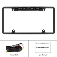 Podofo America cadre de plaque d'immatriculation HD caméra de recul de voiture Vision nocturne 170 Angle de vue IP67 étanche 720P/1080P/CVBS 12V caméra