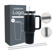 Nouveau gobelet isotherme réutilisable en acier inoxydable H2.0 Flowstate de 40 oz avec poignée et paille, anti-fuite, sans BPA, pour boissons chaudes