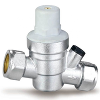 Vanne à boisseau sphérique en laiton forgé DN 15, vanne de réduction de pression manuelle pour système d'alimentation en eau