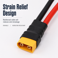 Câble connecteur XT60 avec déchargeur de tension moulé, fil de silicone 12AWG, faisceau d'alimentation pour batterie LiPo pour drone RC et générateur solaire